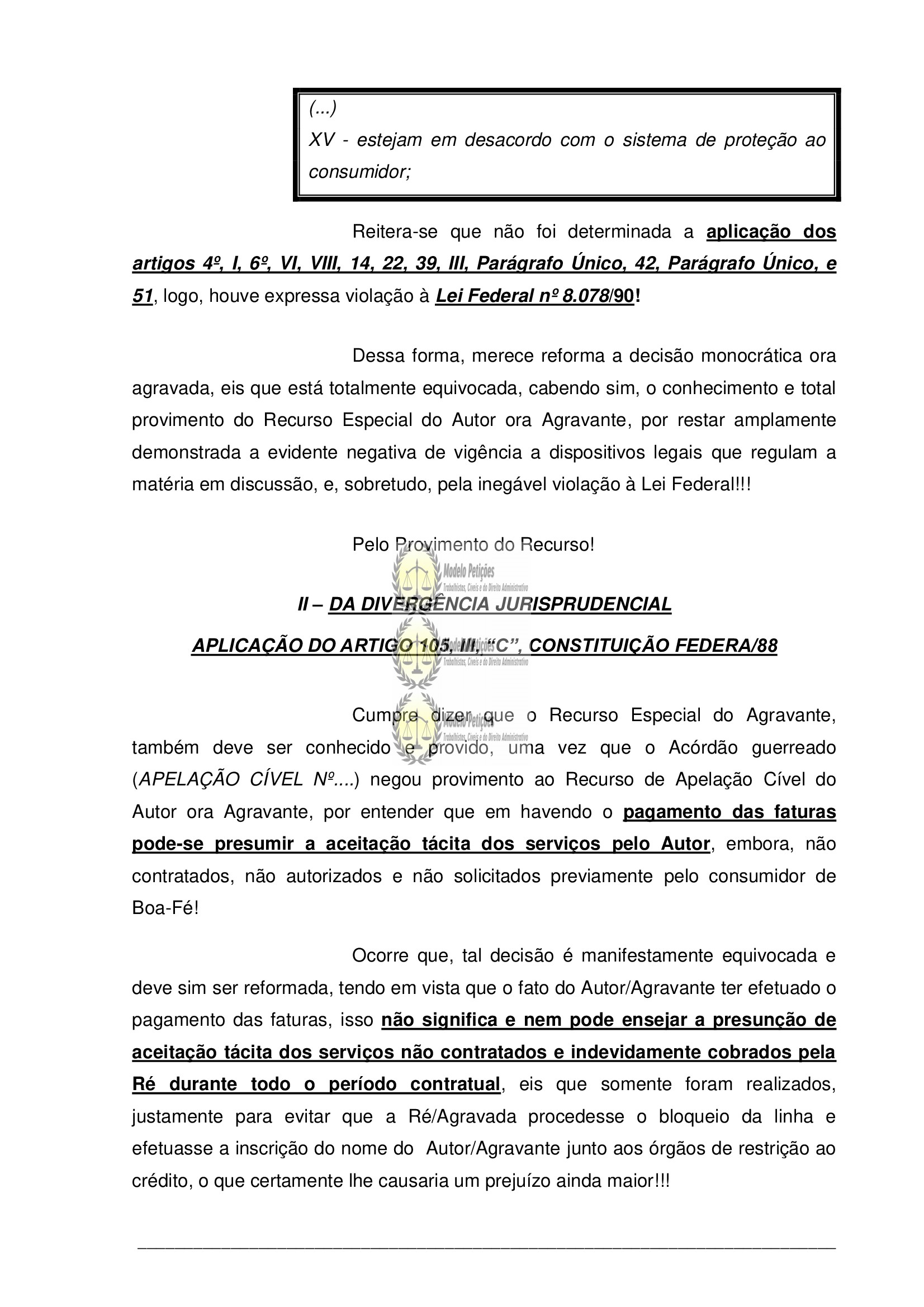 Agravo Interno Para O STJ Contra Decisão Que Não Admitiu Agravo E Negou ...